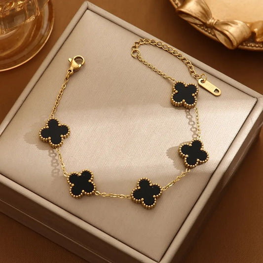 🔥 SUPER OFERTA ESPECIAL 2025! Pulsera Van Cleef baño en oro